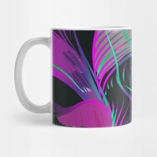 Floral Art - Teal Purple pink Mug